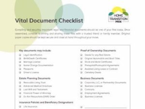 Redlands CA Senior Move Help 4 vital documents checklist