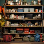 Image of shelves showing how to downsize your garage and shed