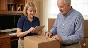senior move manager organizing for senior move