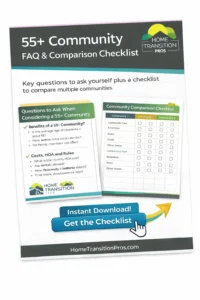 55 plus community faq comparison checklist